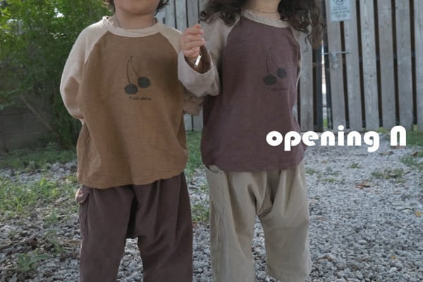 OPENING & - Korean Children Fashion - #Kfashion4kids - Cherry Slub Tee - 6
