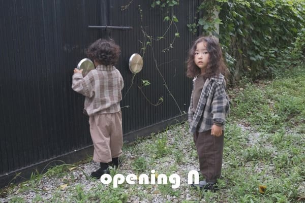 OPENING & - Korean Children Fashion - #Kfashion4kids - Rusk Check Shirt - 12