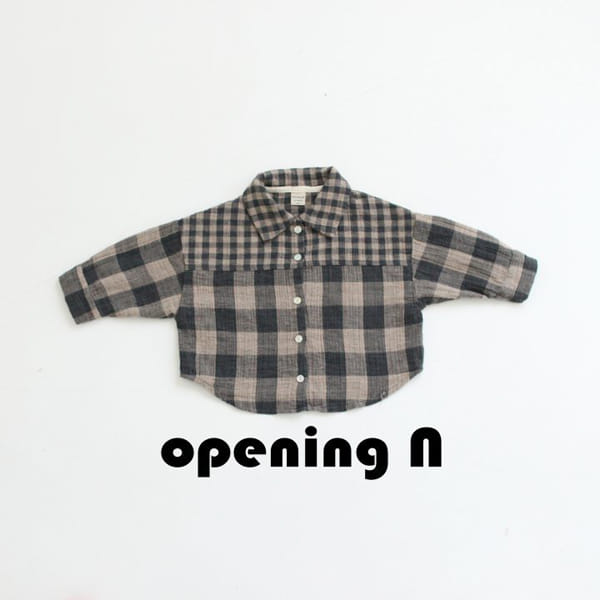 OPENING & - Korean Children Fashion - #Kfashion4kids - Rusk Check Shirt - 3