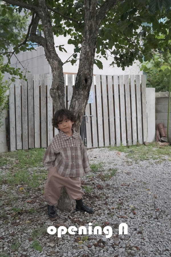 OPENING & - Korean Children Fashion - #Kfashion4kids - Rusk Check Shirt - 6