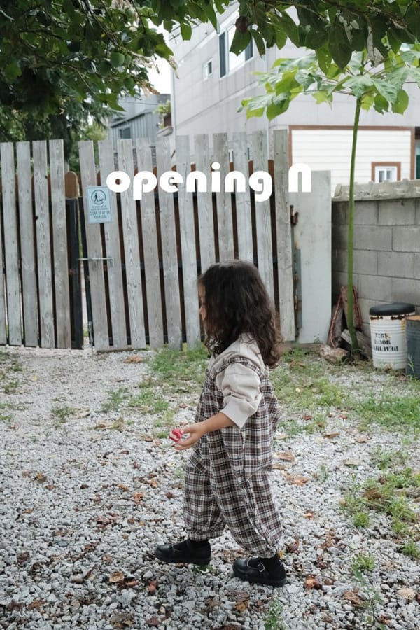OPENING & - Korean Children Fashion - #Kfashion4kids - Jenny Check Overalls - 11