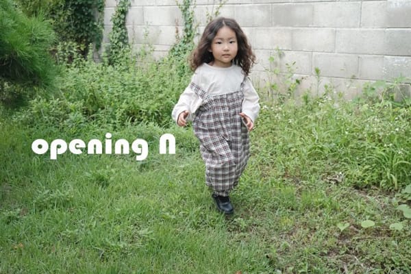 OPENING & - Korean Children Fashion - #Kfashion4kids - Jenny Check Overalls - 12