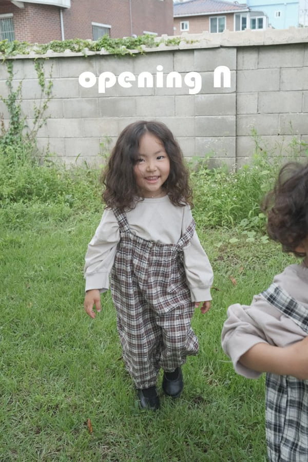 OPENING & - Korean Children Fashion - #Kfashion4kids - Jenny Check Overalls - 8
