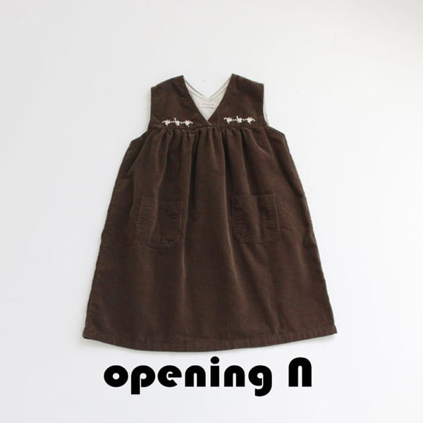 OPENING & - Korean Children Fashion - #Kfashion4kids - Flower Embroidery One-piece - 3