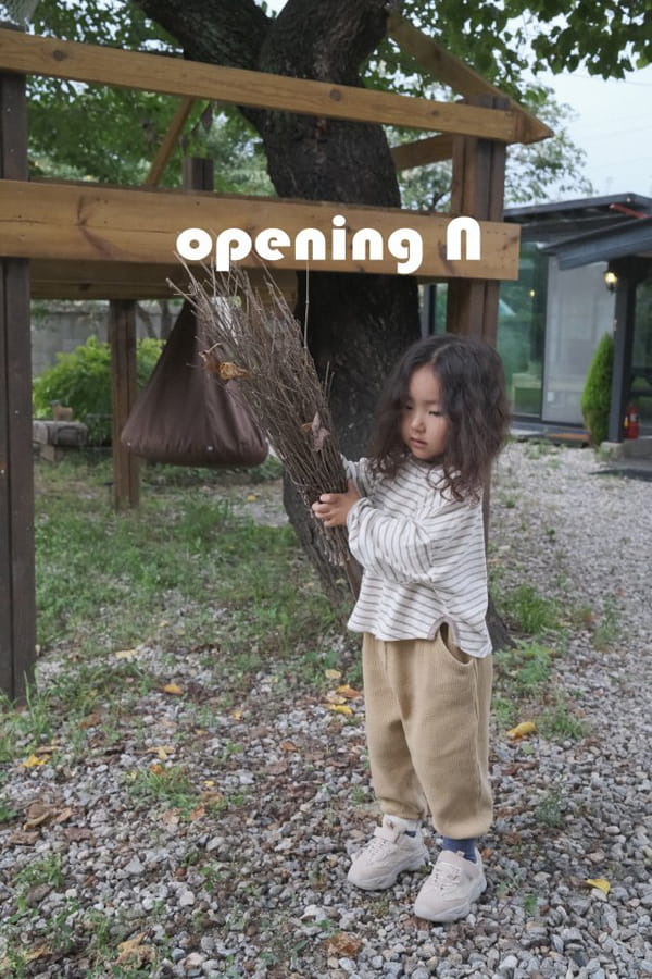 OPENING & - Korean Children Fashion - #Kfashion4kids - Slub Stripe Tee