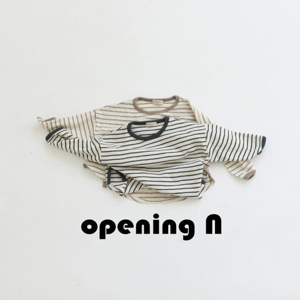 OPENING & - Korean Children Fashion - #Kfashion4kids - Slub Stripe Tee - 10