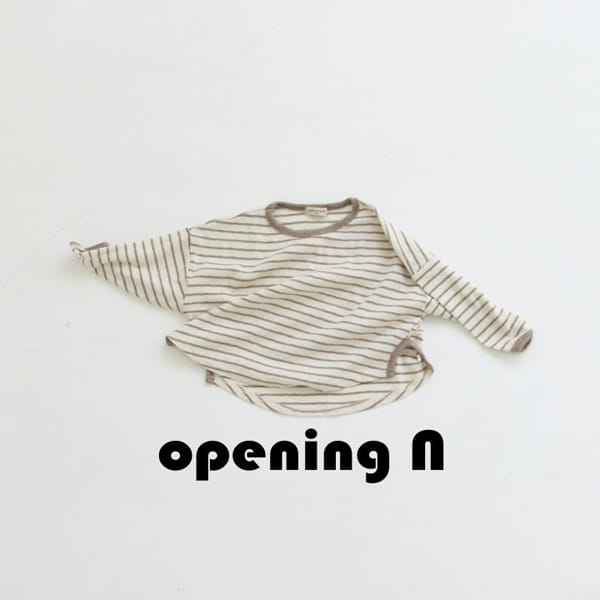 OPENING & - Korean Children Fashion - #Kfashion4kids - Slub Stripe Tee - 3