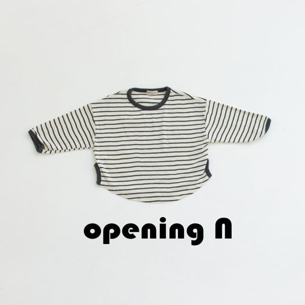 OPENING & - Korean Children Fashion - #Kfashion4kids - Slub Stripe Tee - 5