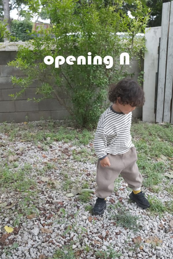 OPENING & - Korean Children Fashion - #Kfashion4kids - Slub Stripe Tee - 7