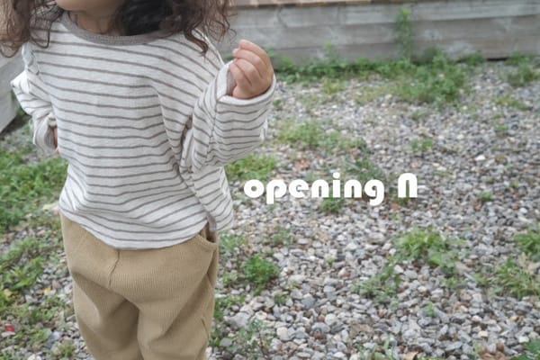 OPENING & - Korean Children Fashion - #Kfashion4kids - Slub Stripe Tee - 8