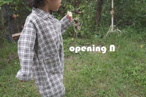 OPENING & - Korean Children Fashion - #Kfashion4kids - Amber Check Jumpsuit - 10