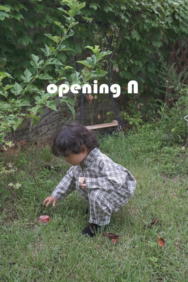OPENING & - Korean Children Fashion - #Kfashion4kids - Amber Check Jumpsuit - 9