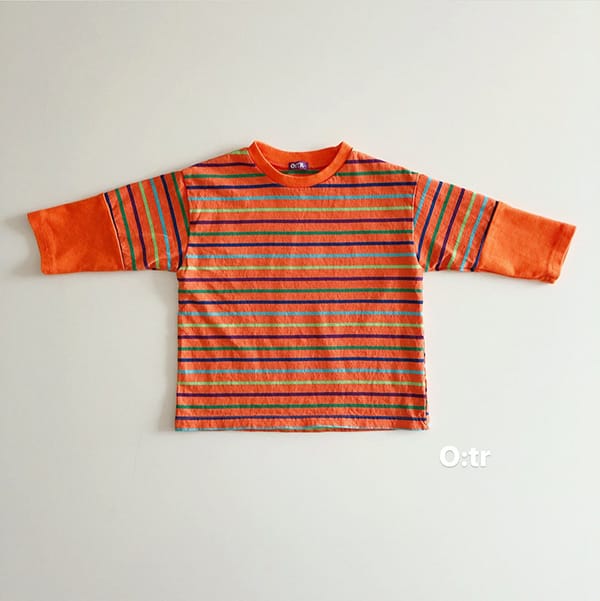 OTR - Korean Children Fashion - #Kfashion4kids - Lingo Multi Stripes Tee - 2