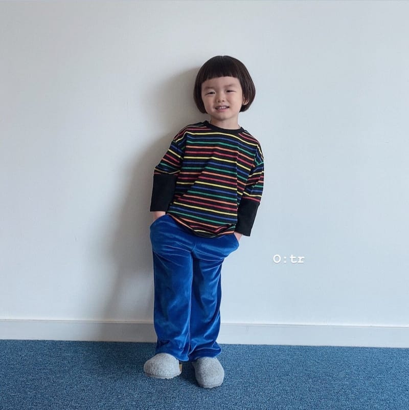 OTR - Korean Children Fashion - #Kfashion4kids - Lingo Multi Stripe Tee