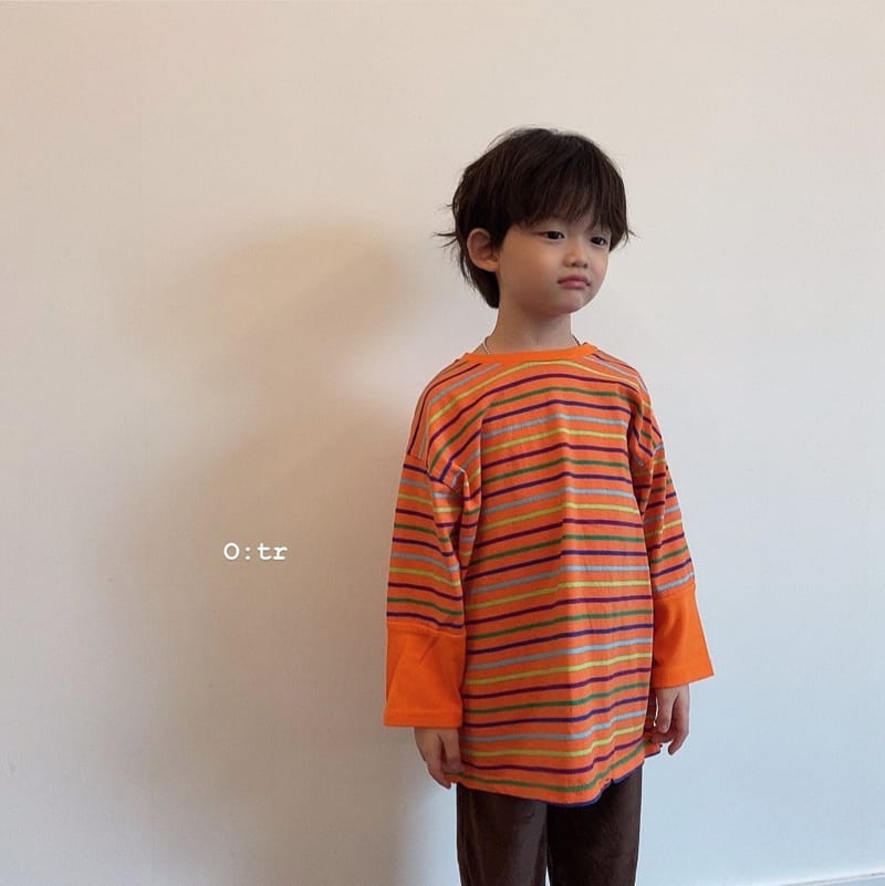 OTR - Korean Children Fashion - #Kfashion4kids - Lingo Multi Stripe Tee - 6