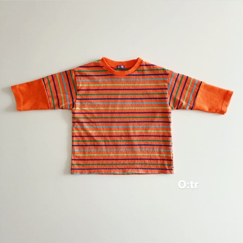 OTR - Korean Children Fashion - #Kfashion4kids - Lingo Multi Stripe Tee - 8