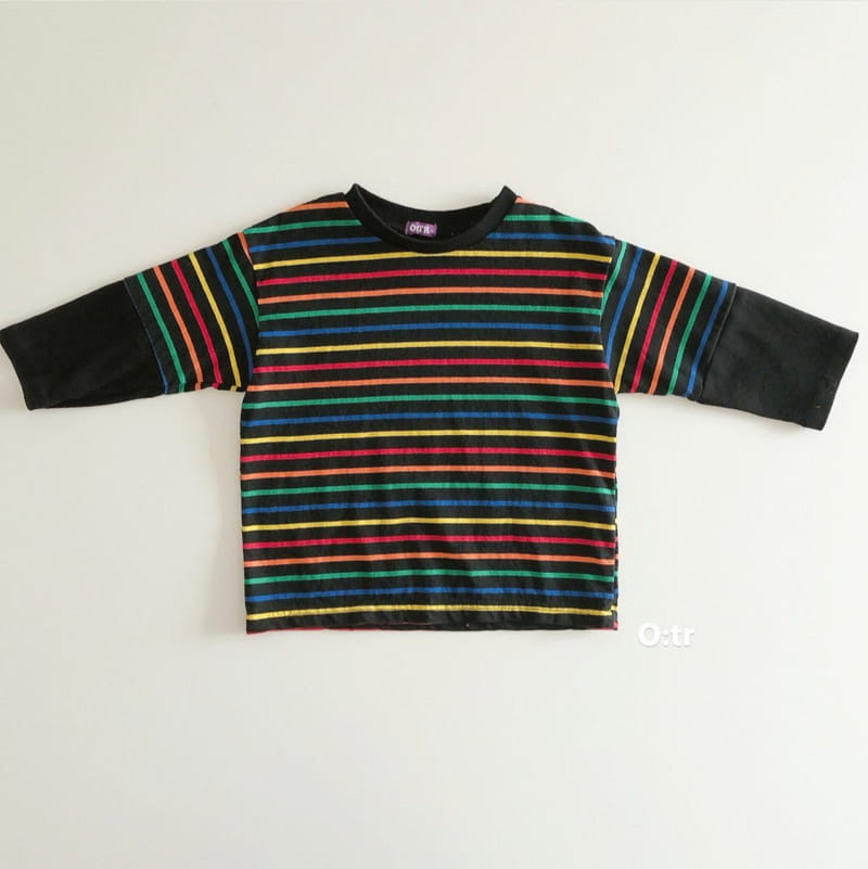 OTR - Korean Children Fashion - #Kfashion4kids - Lingo Multi Stripe Tee - 9