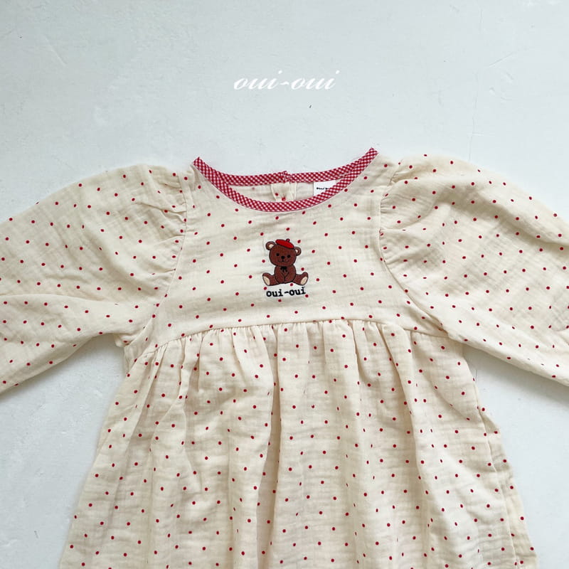 OUI OUI - Korean Children Fashion - #Kfashion4kids - Beret Bear One-piece - 3