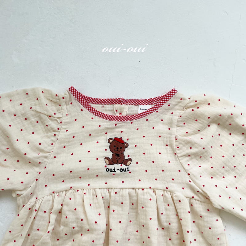OUI OUI - Korean Children Fashion - #Kfashion4kids - Beret Bear One-piece - 4