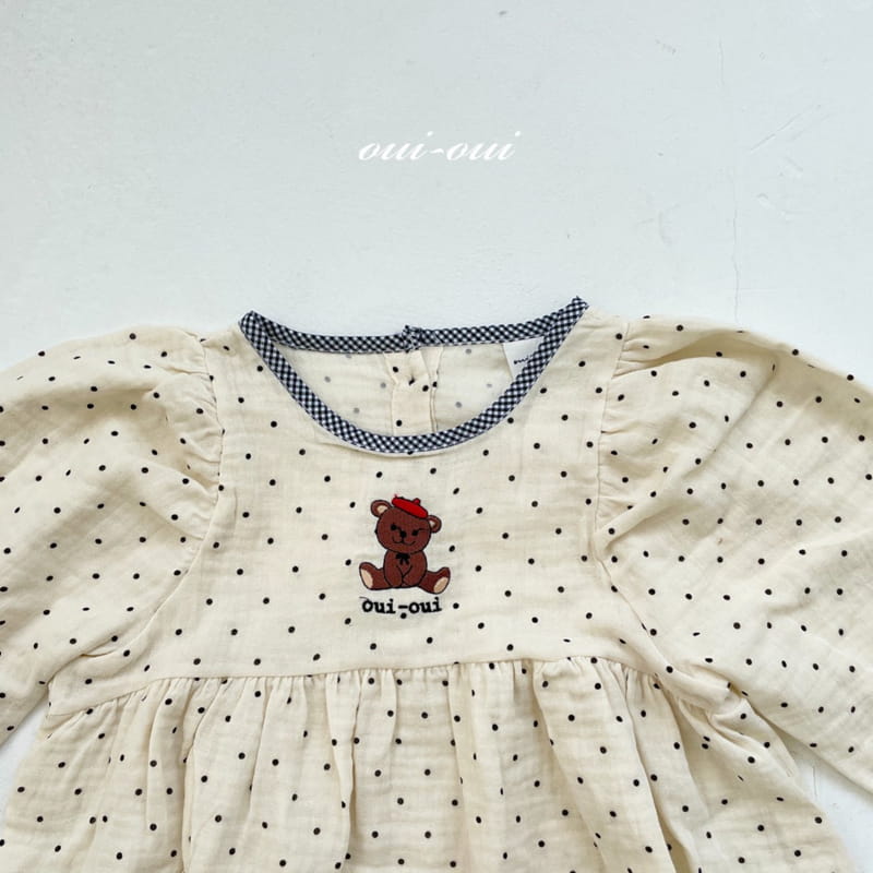 OUI OUI - Korean Children Fashion - #Kfashion4kids - Beret Bear One-piece - 9