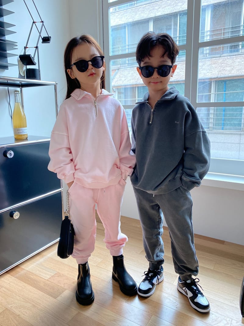 OUR - Korean Children Fashion - #Kfashion4kids - After Wash Collar Top Bottom Set with Mom - 11