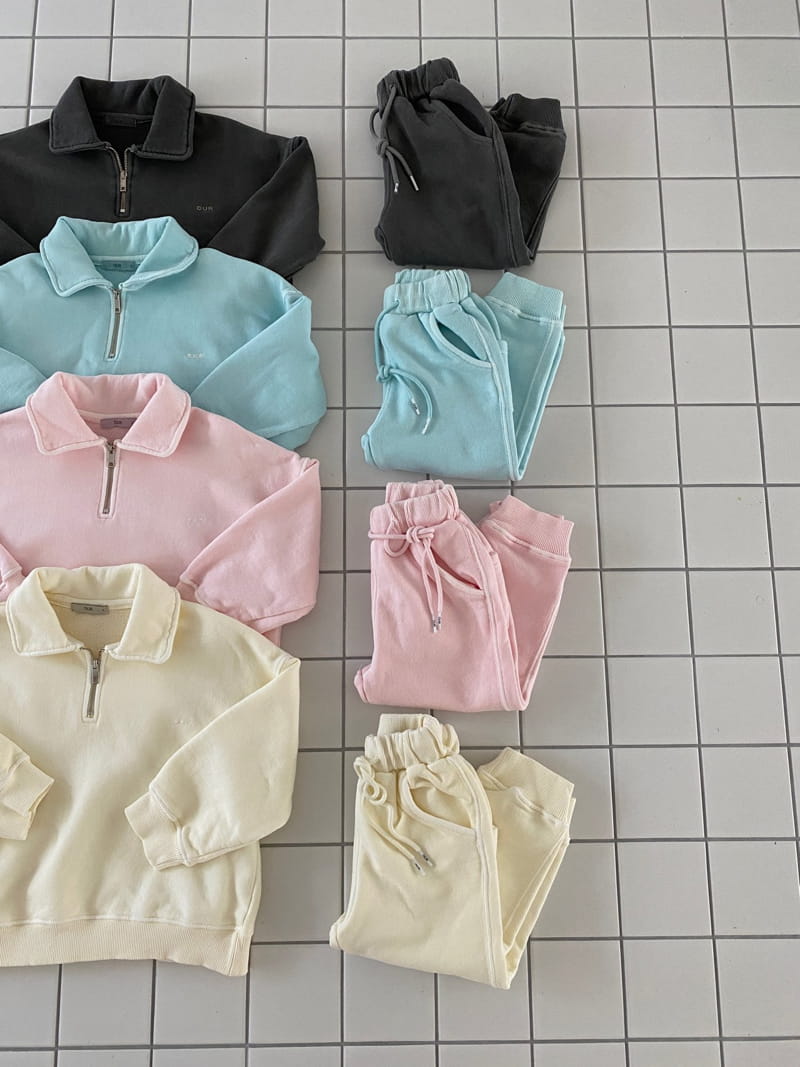 OUR - Korean Children Fashion - #Kfashion4kids - After Wash Collar Top Bottom Set with Mom - 4