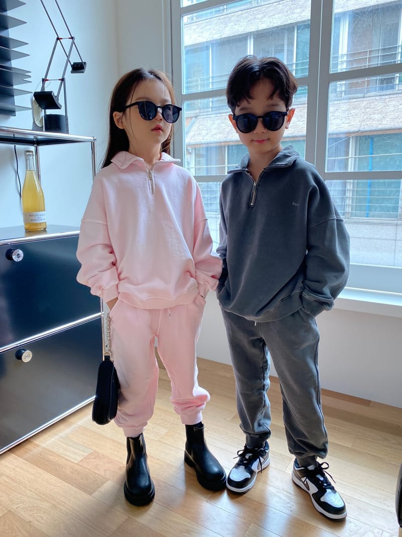 OUR - Korean Children Fashion - #Kfashion4kids - After Wash Collar Top Bottom Set with Mom - 6