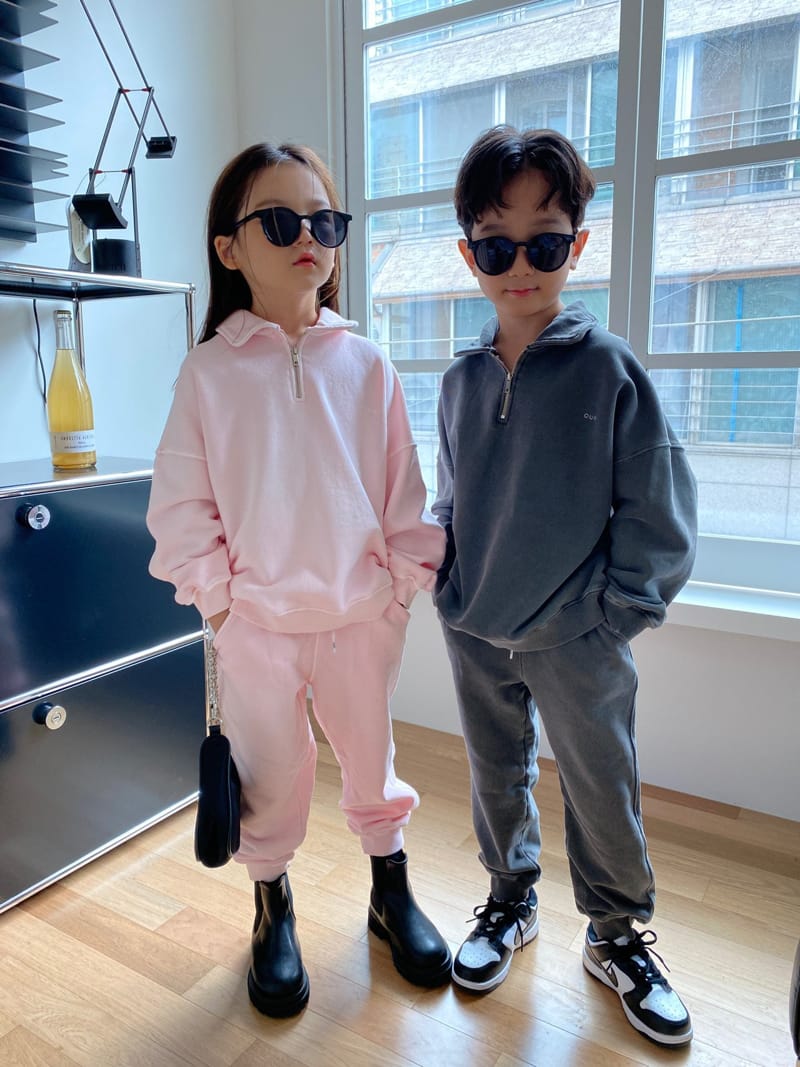 OUR - Korean Children Fashion - #Kfashion4kids - After Wash Collar Top Bottom Set with Mom - 7