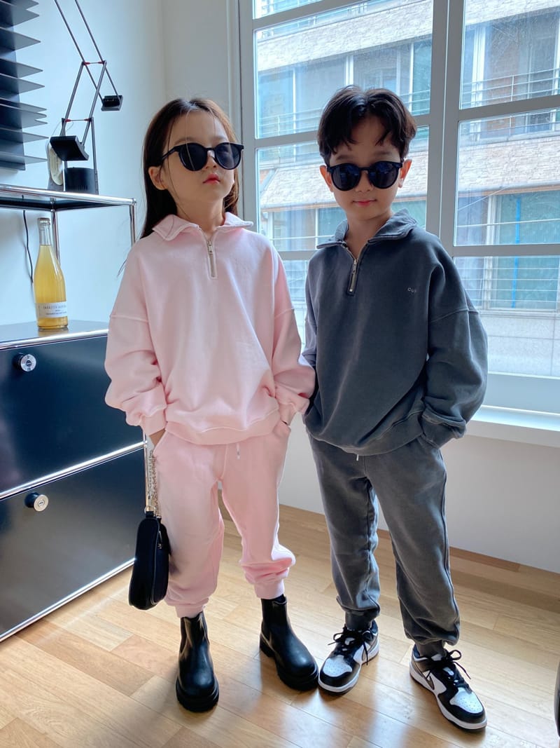 OUR - Korean Children Fashion - #Kfashion4kids - After Wash Collar Top Bottom Set with Mom - 8