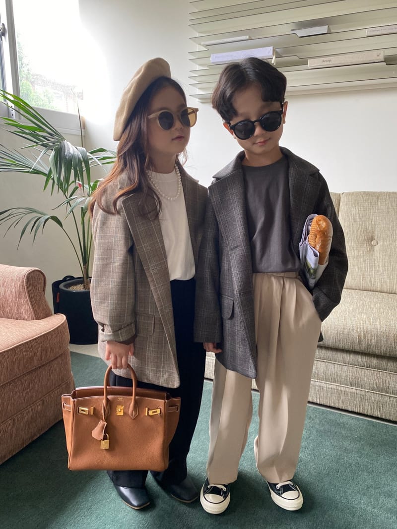 OUR - Korean Children Fashion - #Kfashion4kids - Flin Check Jacket - 10