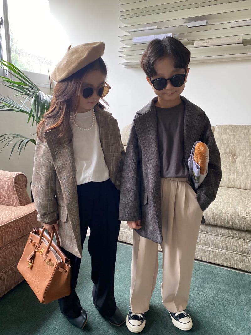 OUR - Korean Children Fashion - #Kfashion4kids - Flin Check Jacket - 11