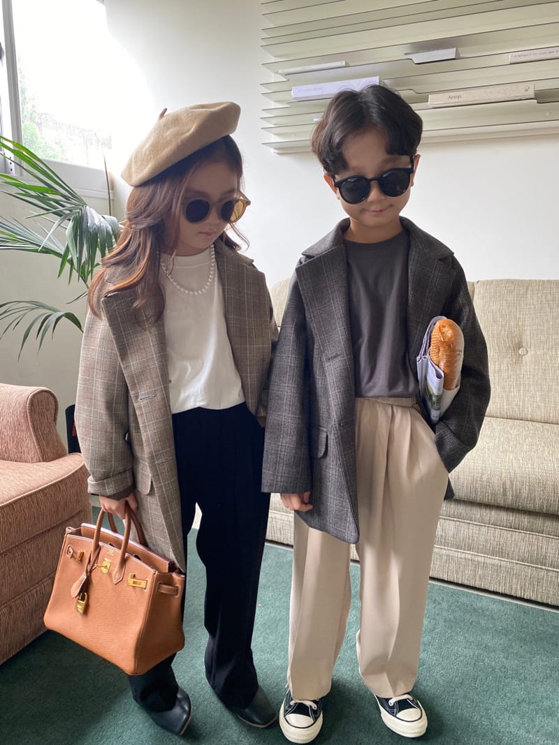 OUR - Korean Children Fashion - #Kfashion4kids - Flin Check Jacket - 12