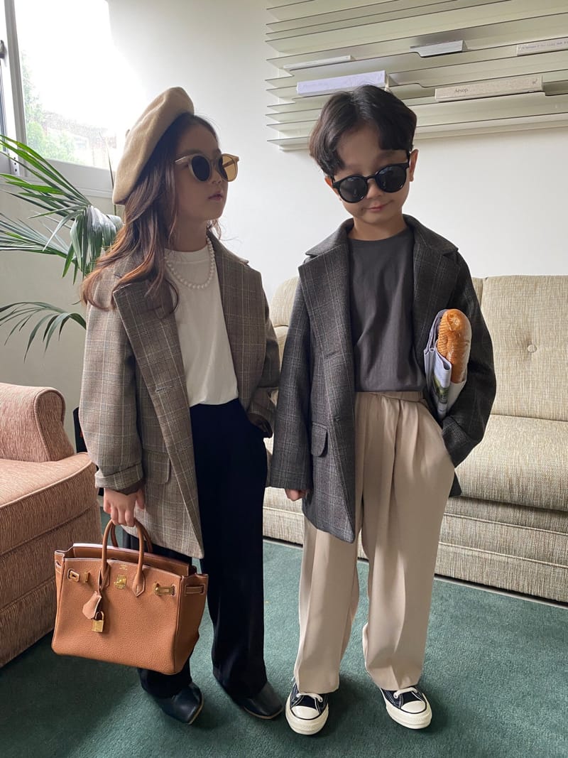 OUR - Korean Children Fashion - #Kfashion4kids - Flin Check Jacket - 4