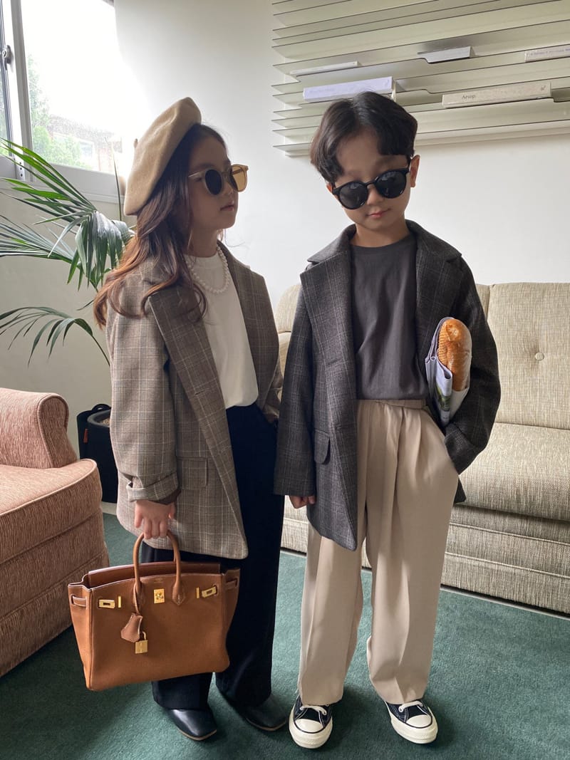 OUR - Korean Children Fashion - #Kfashion4kids - Flin Check Jacket - 5