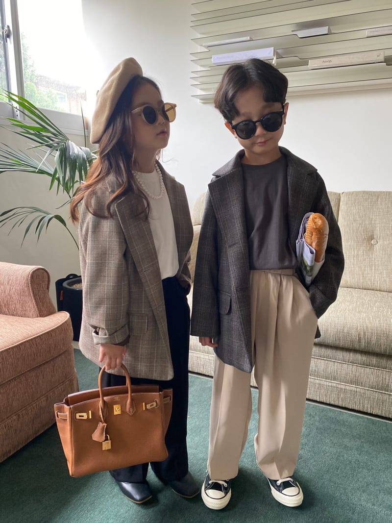 OUR - Korean Children Fashion - #Kfashion4kids - Flin Check Jacket - 7