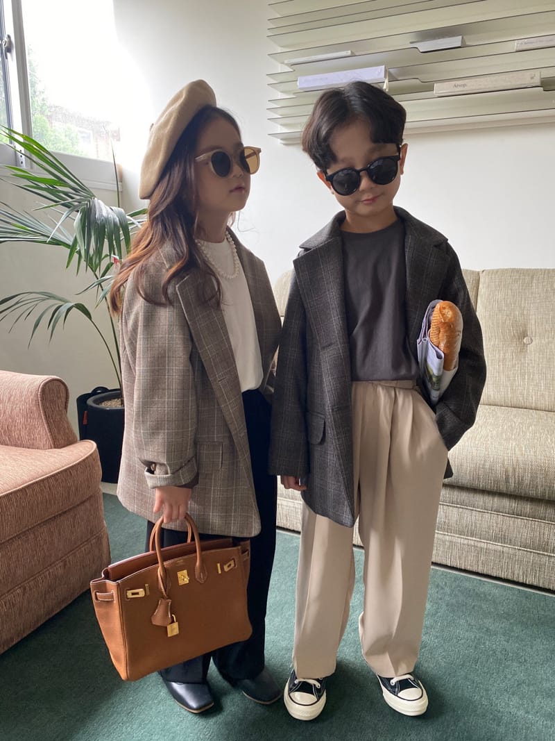 OUR - Korean Children Fashion - #Kfashion4kids - Flin Check Jacket - 8