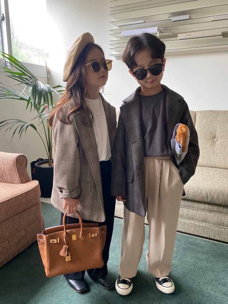 OUR - Korean Children Fashion - #Kfashion4kids - Flin Check Jacket - 9