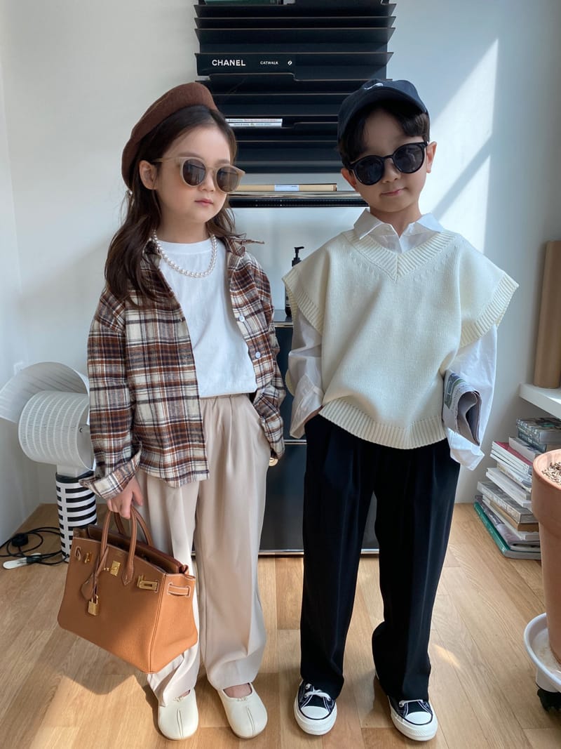OUR - Korean Children Fashion - #Kfashion4kids - Cozy Check Shirt - 4