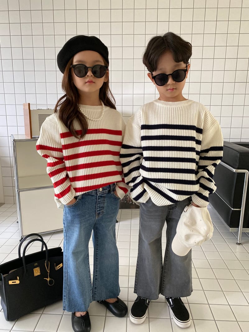 OUR - Korean Children Fashion - #Kfashion4kids - Anderson Stripe Knit Pullover - 9