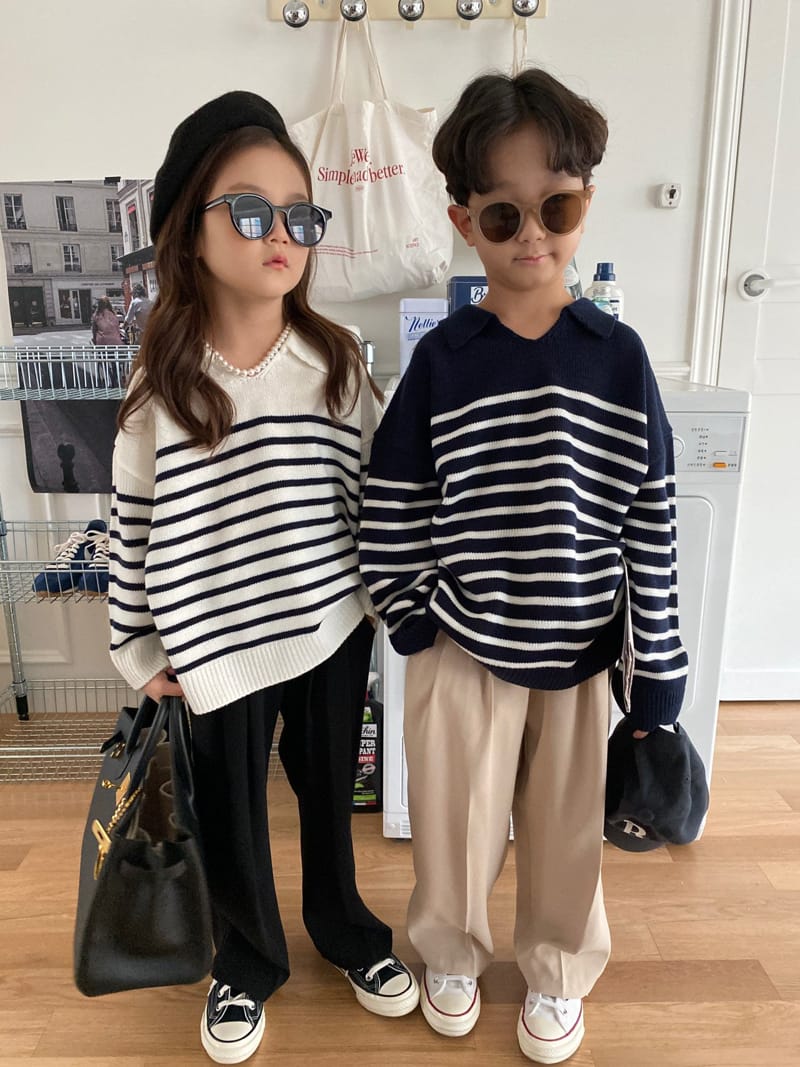 OUR - Korean Children Fashion - #Kfashion4kids - Collar Knit Pullover - 4