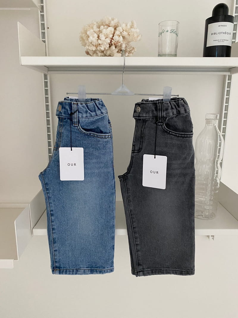 OUR - Korean Children Fashion - #Kfashion4kids - Leaf Wide Denim Pants with Mom - 8