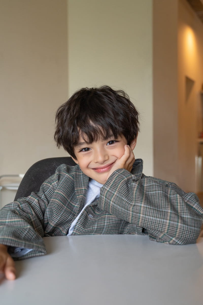 PAPER STUDIOS - Korean Children Fashion - #Kfashion4kids - Check Jacket - 8