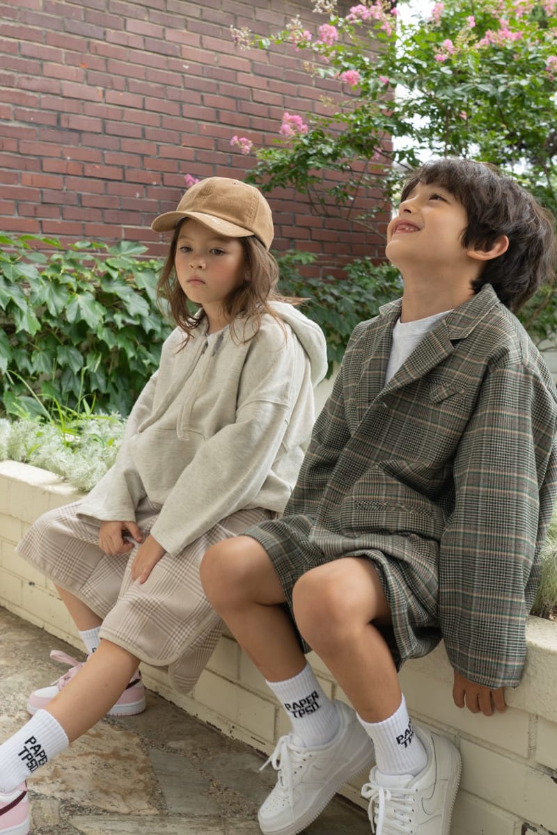 PAPER STUDIOS - Korean Children Fashion - #Kfashion4kids - Check Half Pants