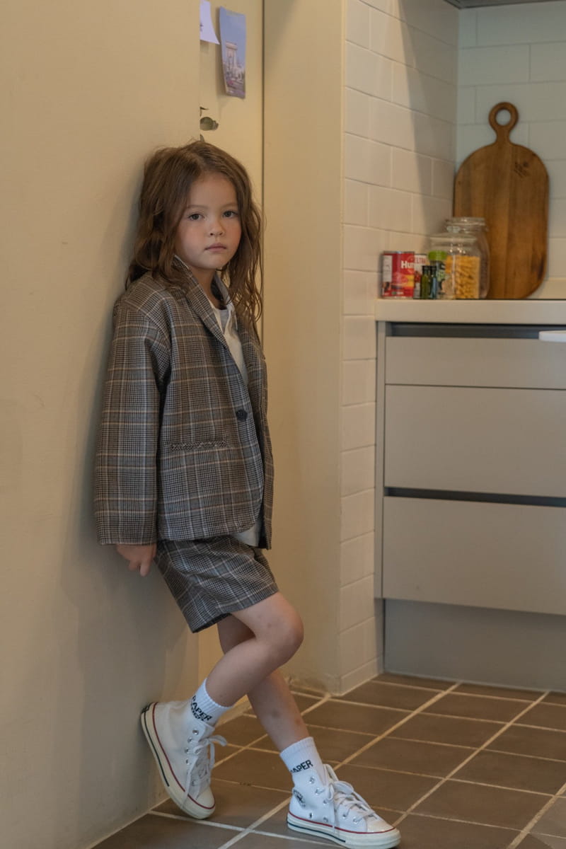 PAPER STUDIOS - Korean Children Fashion - #Kfashion4kids - Check Half Pants - 12
