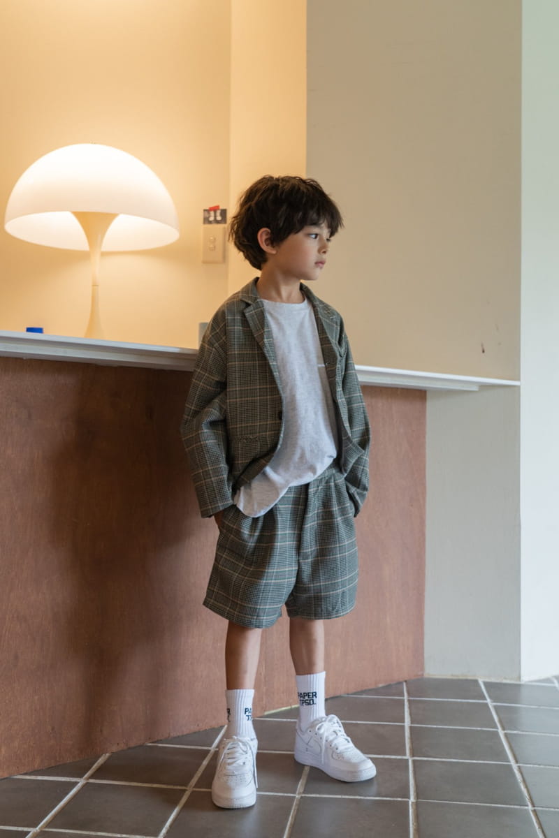 PAPER STUDIOS - Korean Children Fashion - #Kfashion4kids - Check Half Pants - 4