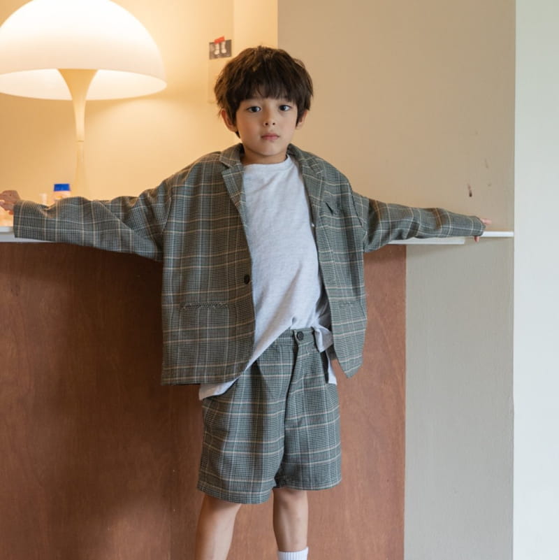 PAPER STUDIOS - Korean Children Fashion - #Kfashion4kids - Check Half Pants - 5