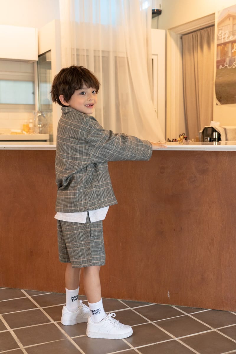 PAPER STUDIOS - Korean Children Fashion - #Kfashion4kids - Check Half Pants - 8