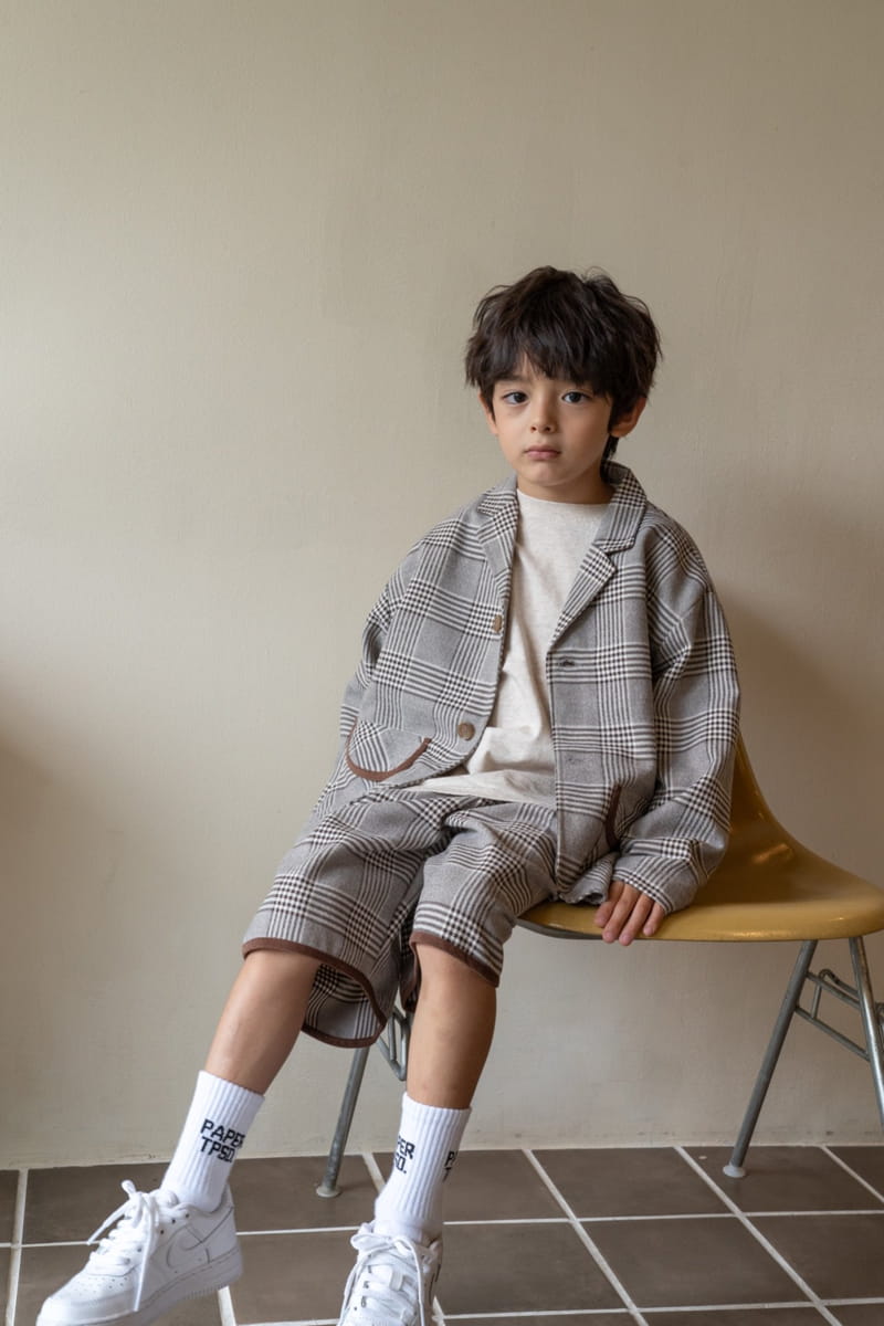 PAPER STUDIOS - Korean Children Fashion - #Kfashion4kids - Hound Check Jacket - 7