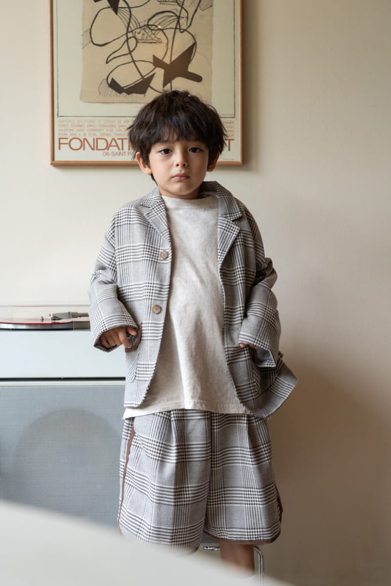 PAPER STUDIOS - Korean Children Fashion - #Kfashion4kids - Hound Check Half Pants - 3