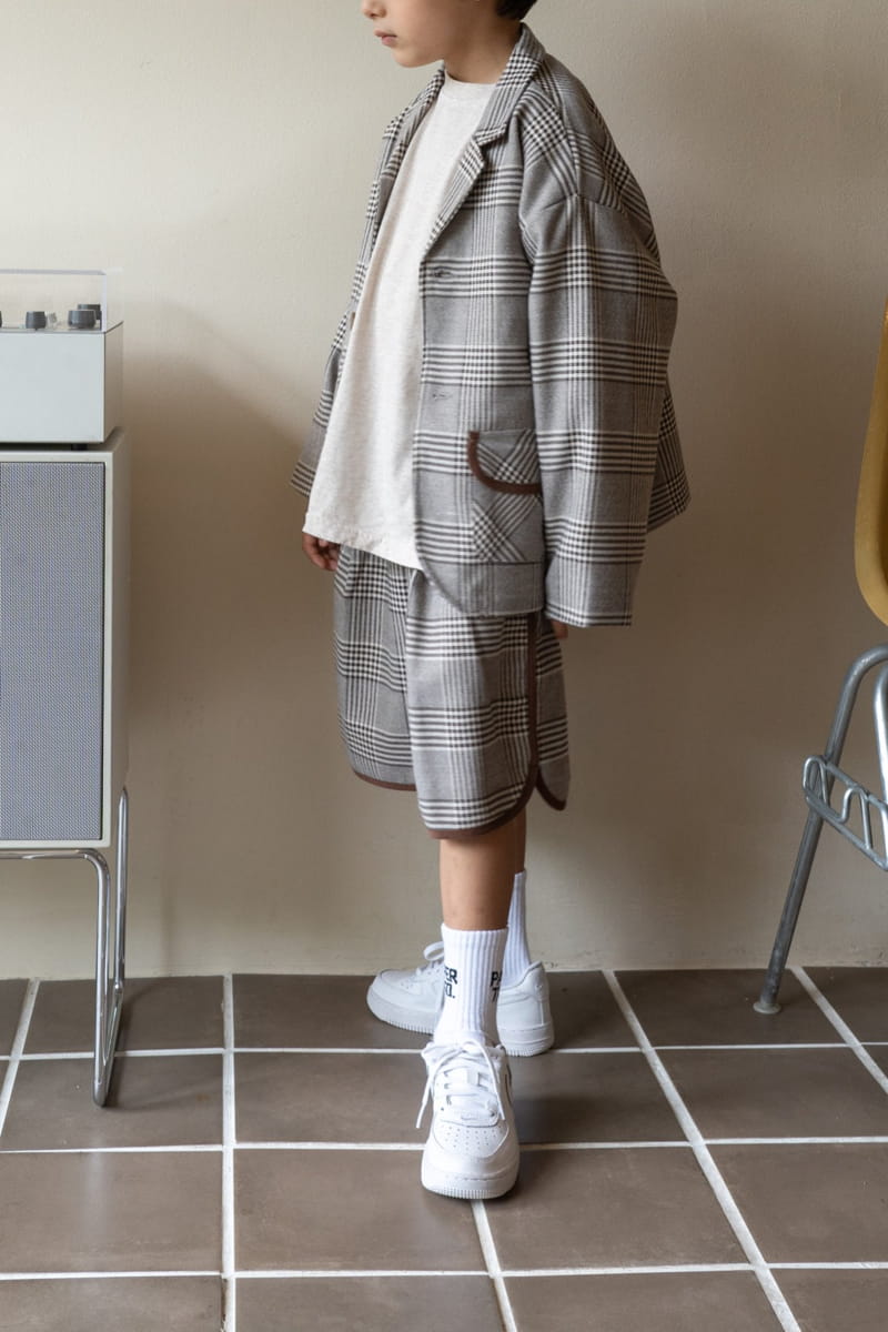 PAPER STUDIOS - Korean Children Fashion - #Kfashion4kids - Hound Check Half Pants - 4
